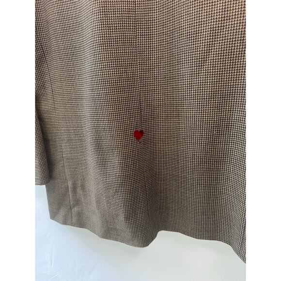 Oscar De La Renta Mens 44R Blazer Brown Houndstooth Sport Coat Classic 2-Button - Picture 7 of 8
